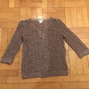 St. John Sport Sweater Brown Gold Size S